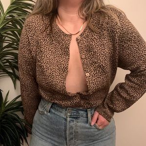 Leopard Mini Dot Cardigan
